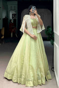 designer lehenga koti set