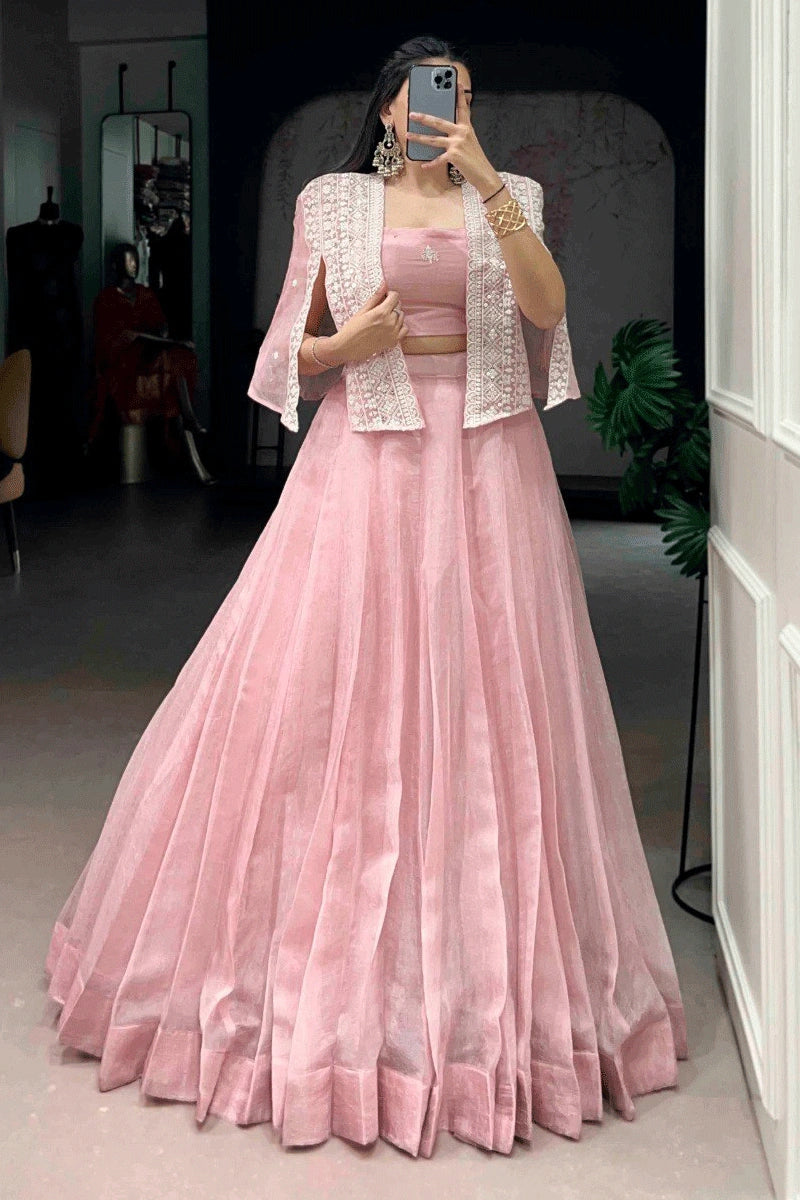 designer lehenga with koti