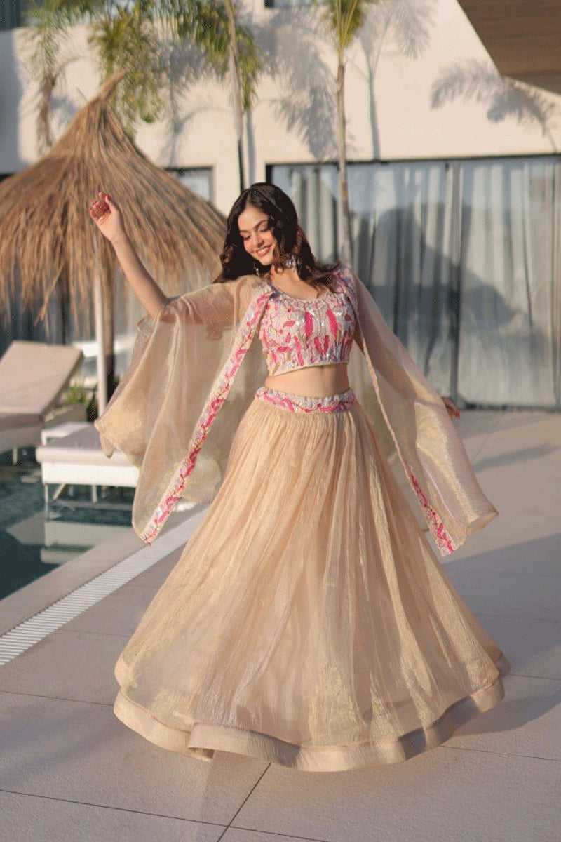 designer lehenga with shrug for girls