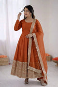 designer long anarkali dress for teenage girl