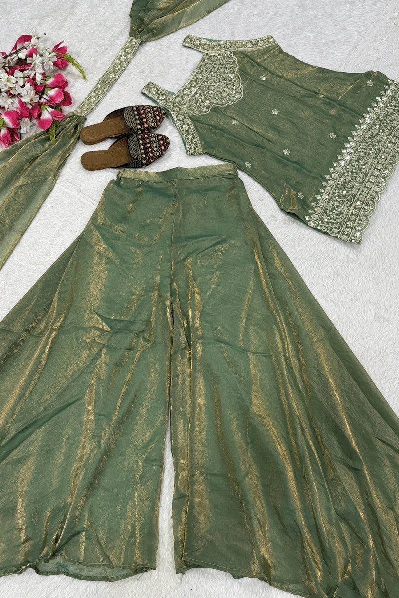 designer palazzo suit for girls