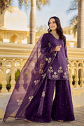 designer purple sharara suit