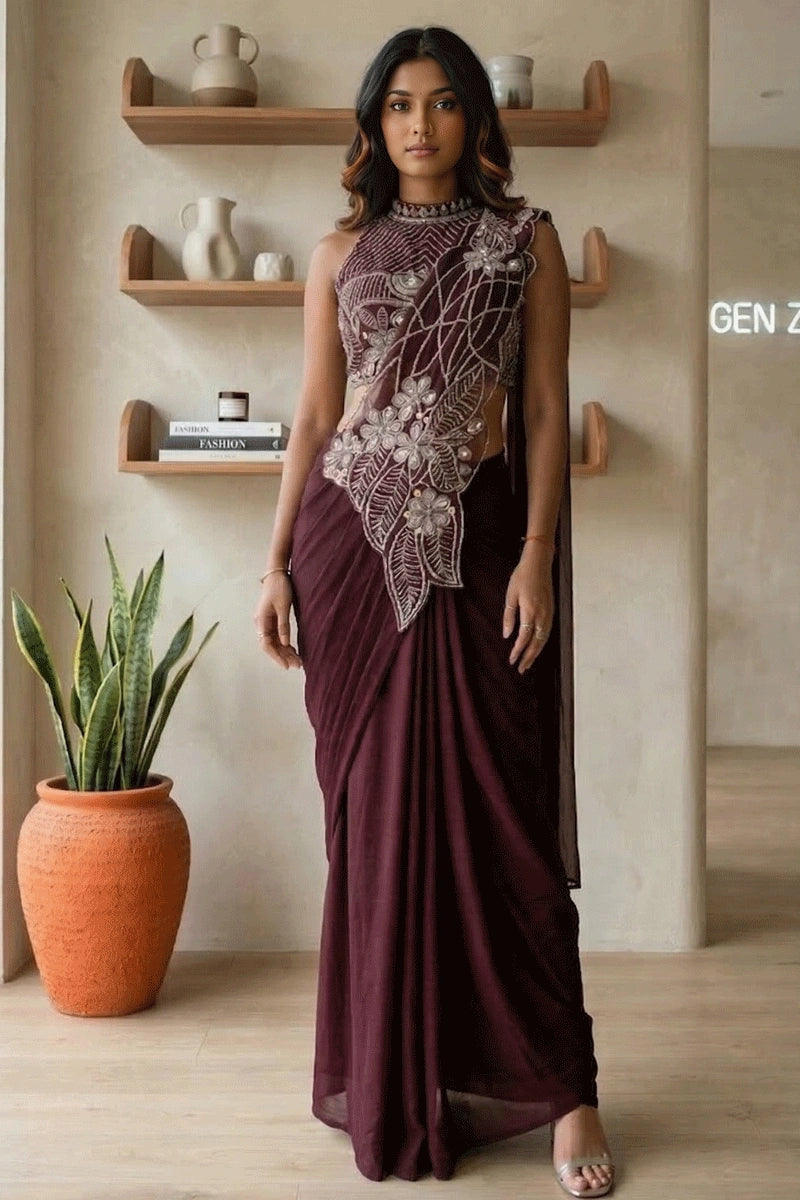 designer ready to wear saree