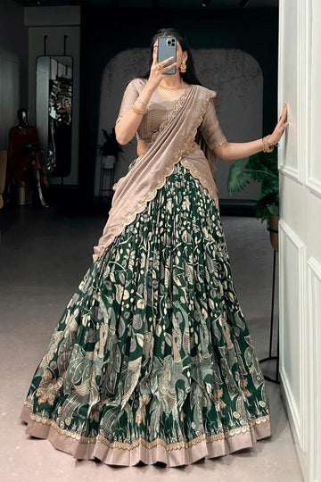 designer reception silk lehenga choli