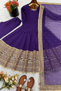 designer silk anarkali gown