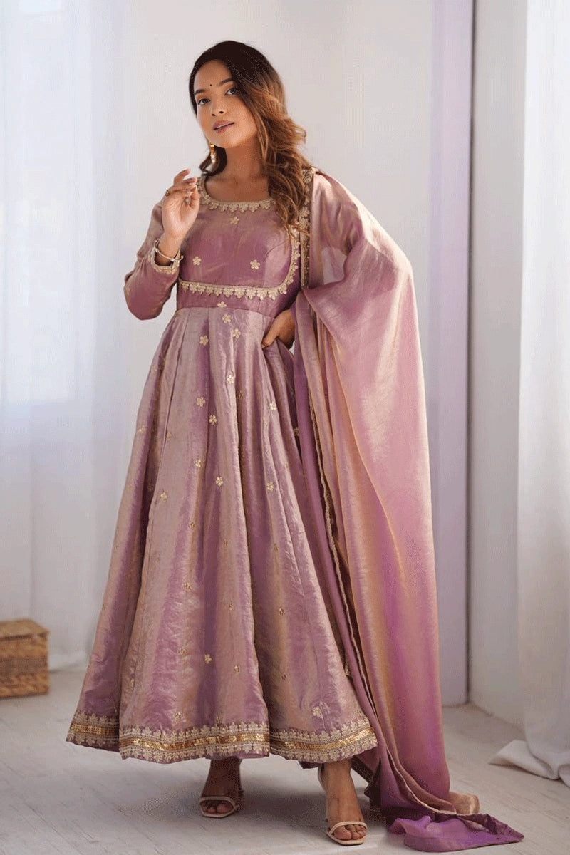 diwali special silk anarkali suit