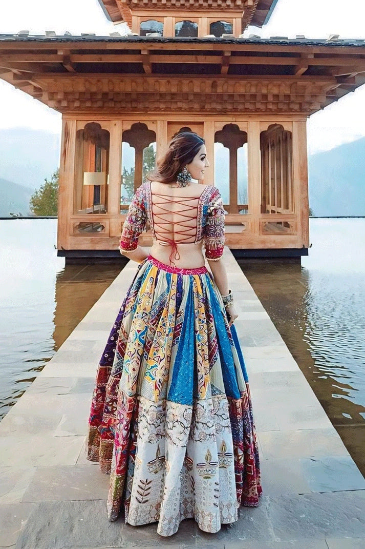 dori style blouse for lehenga choli