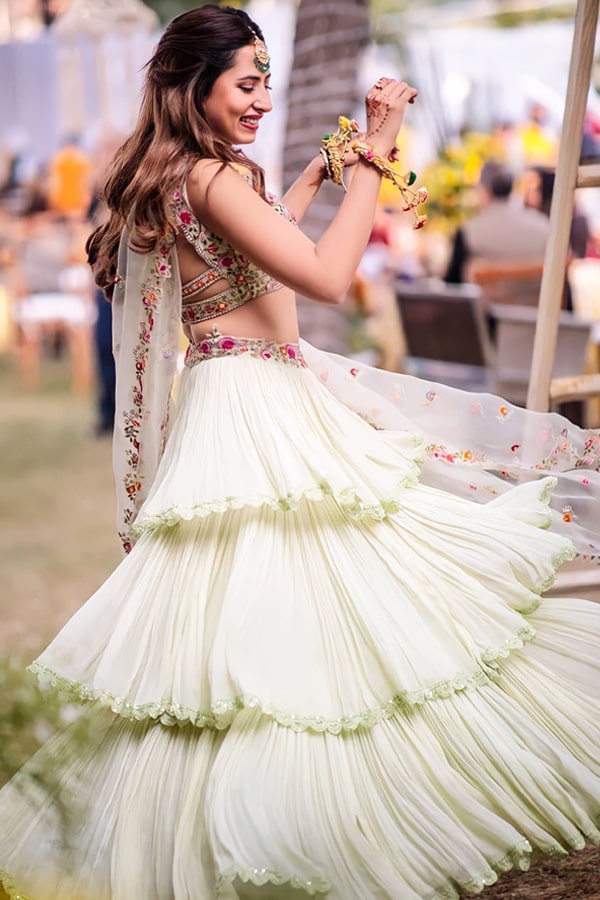 Latest Multi layered Lehenga designs 2022 - Anaya Designer Studio