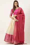 double colour half saree for pongal