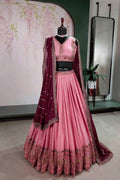 elegant sequin lehenga for reception