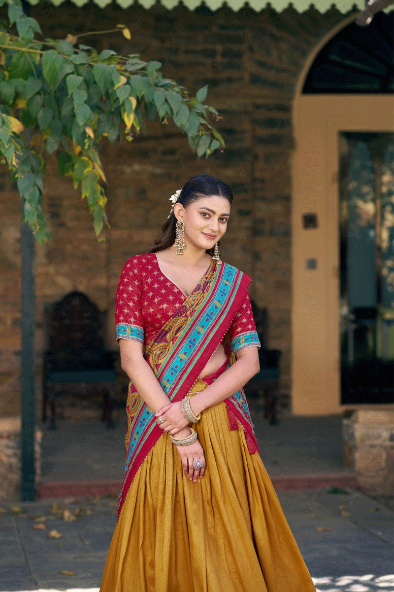 south indian half saree for women