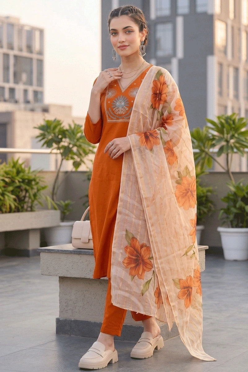 pooja special embroidery dress for women