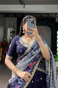 embroidered lehenga for engagement