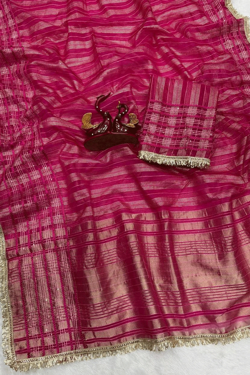 ethnic tissue silk saree for wedding