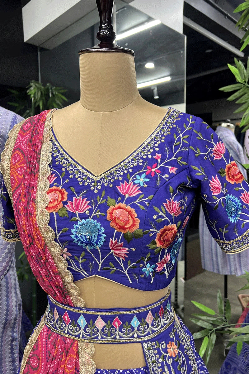 fancy purple blouse for navratri 