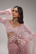 fashionable butterfly net saree