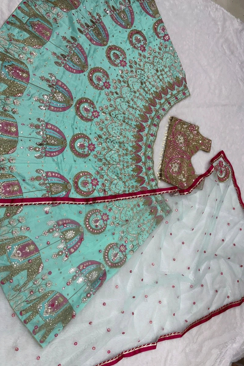 fashionable engagement lehenga