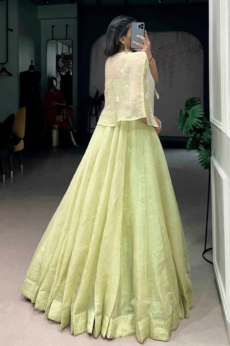 fashionable lehenga koti outfit