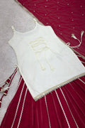 fashionable mirror work lehenga