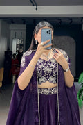 fashionable shrug style lehenga