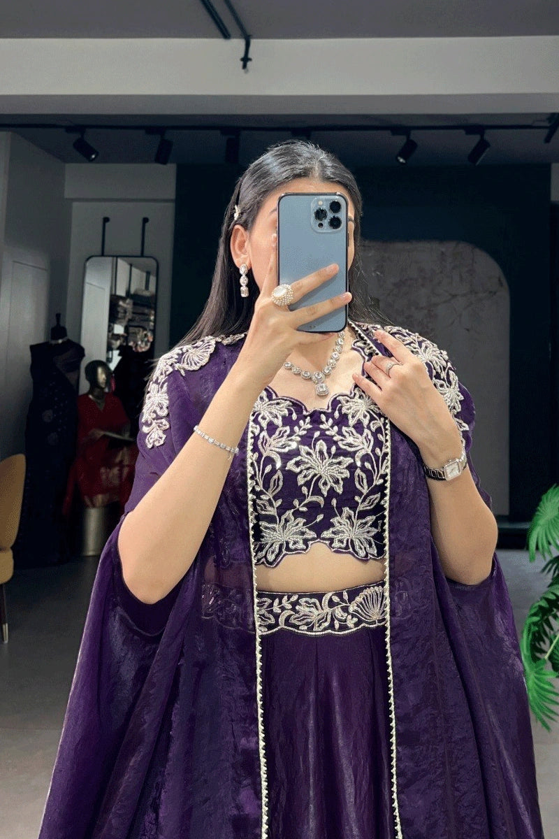 fashionable shrug style lehenga