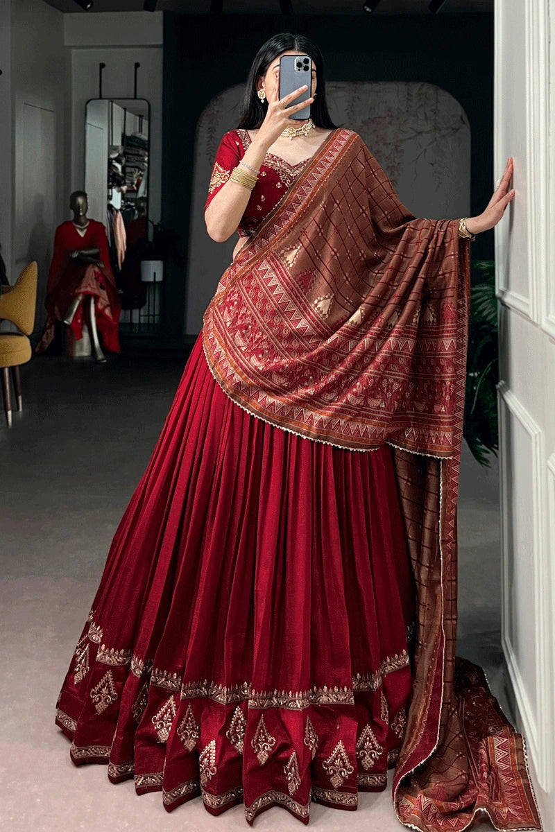 festival wear silk lehenga choli