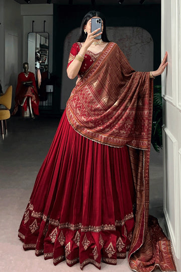 festival wear silk lehenga choli