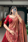 festive silk lehenga for women