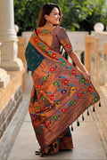 firozi color saree for wedding