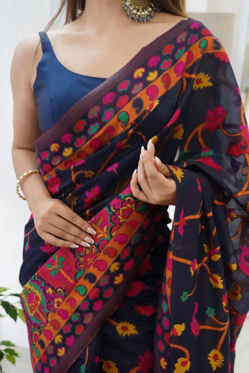 floral saree online