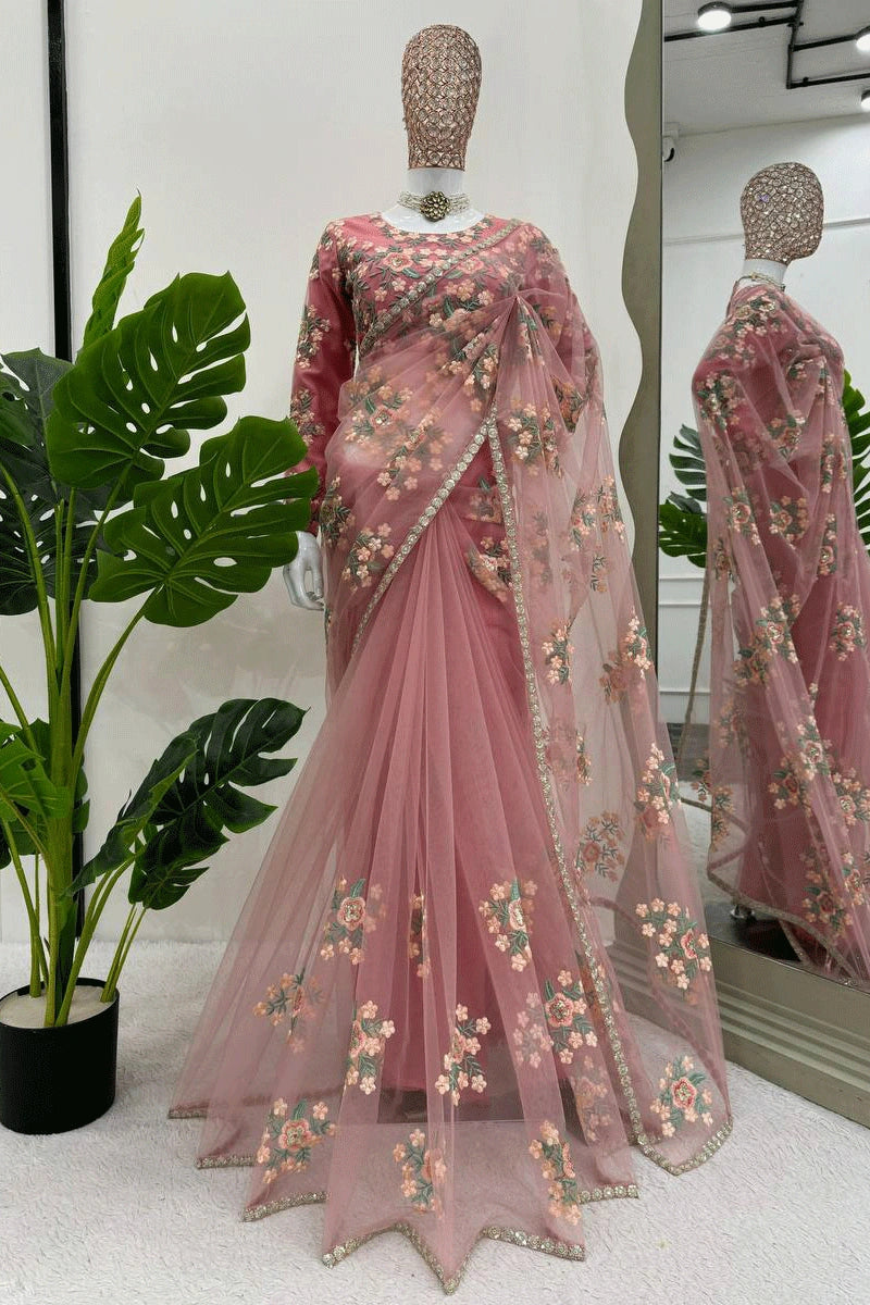 flower designer saree