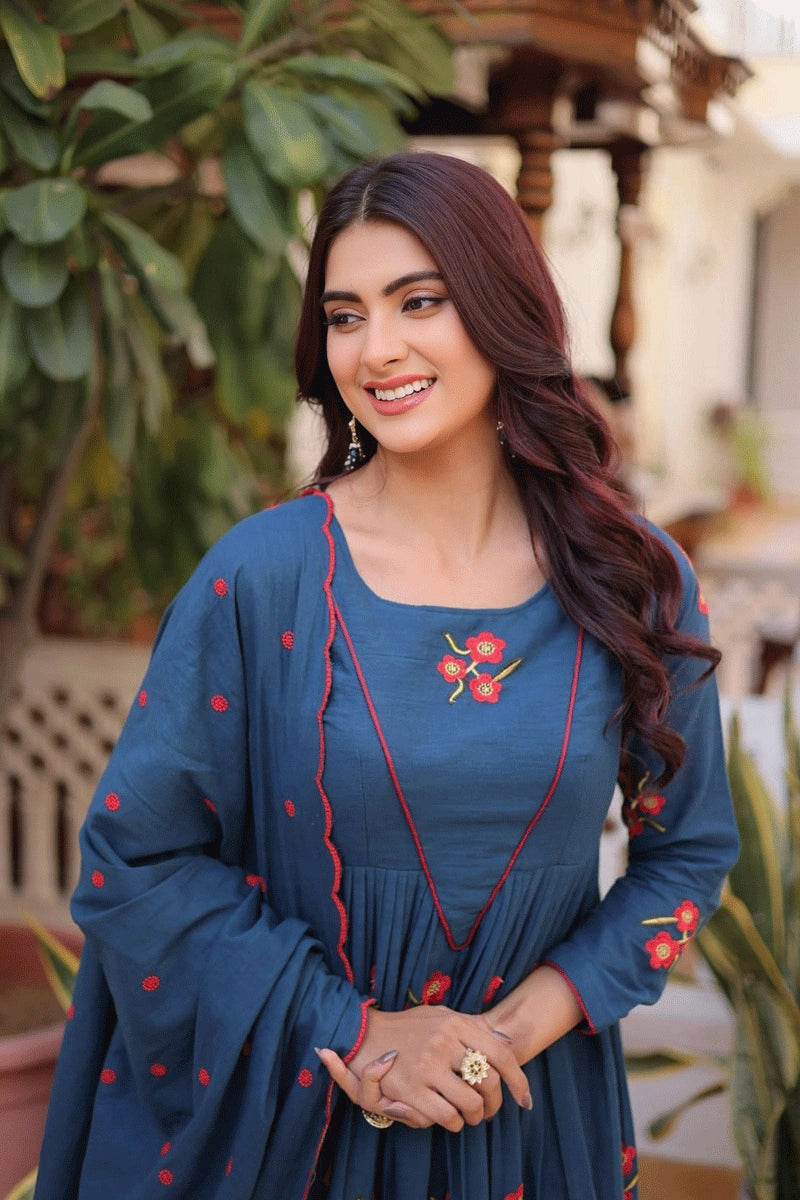 office wear cotton embroidery dress