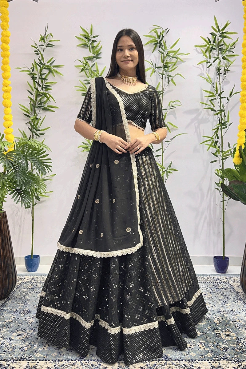 full black chaniya choli