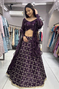 full sleeve blouse wine chaniya choli