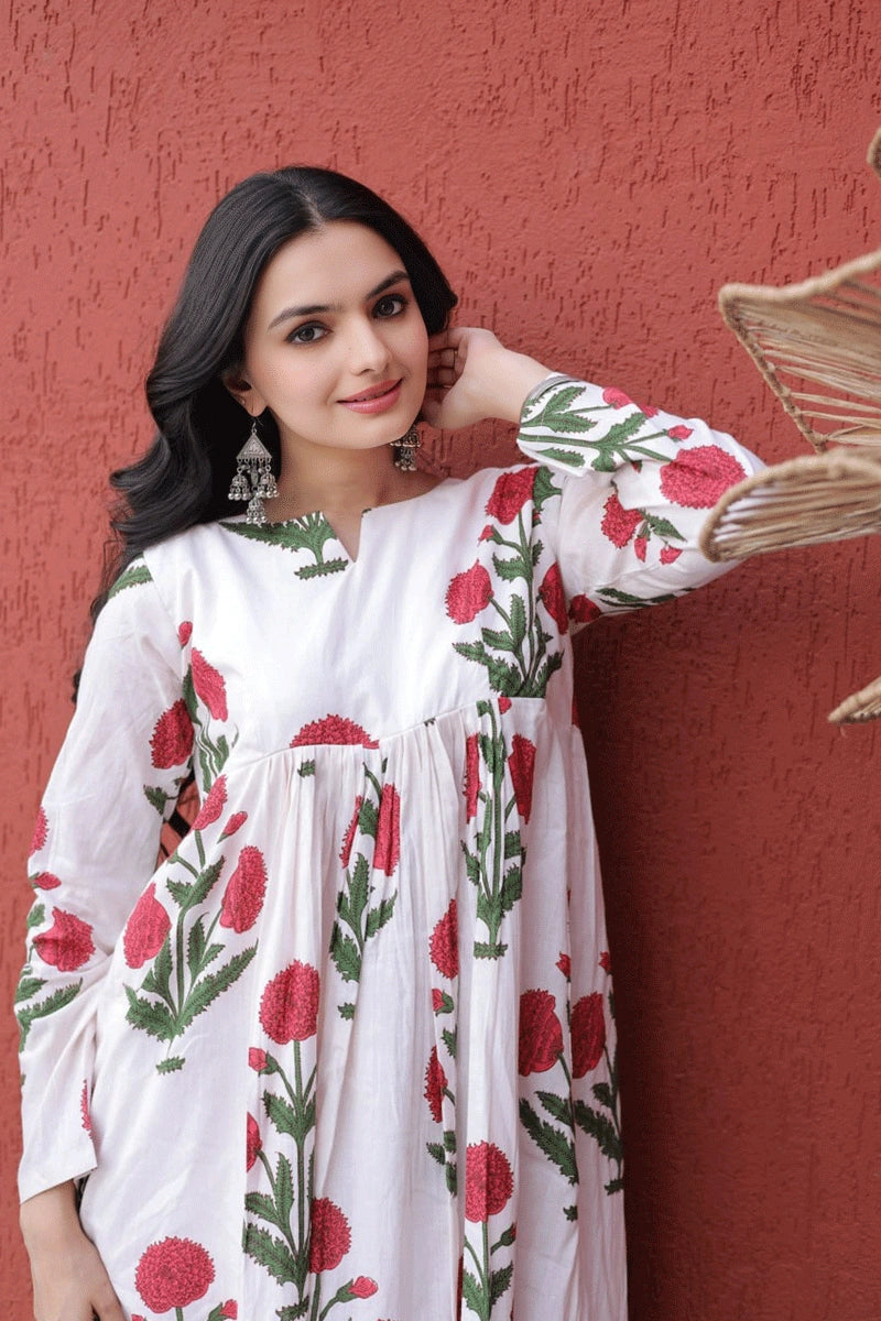 summer special cotton kurti pant
