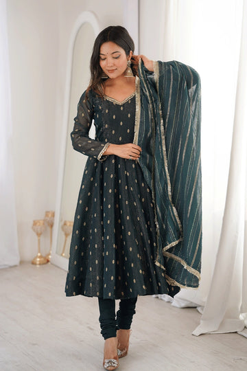 full sleeves long anarkali dress