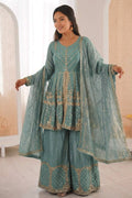 full sleeves plazo suit