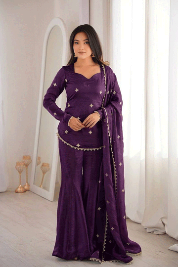 full sleeves sharara top for girls