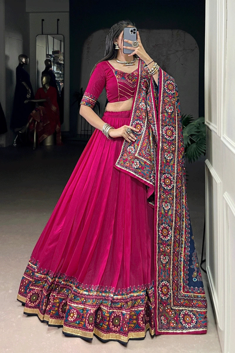 gamthi print lehenga choli for women