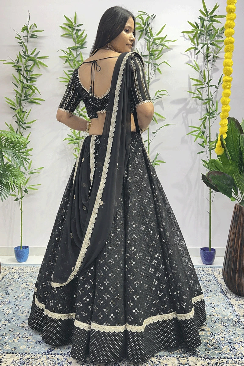 garba black chaniya choli for navratri