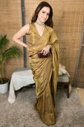 golden saree for party wear