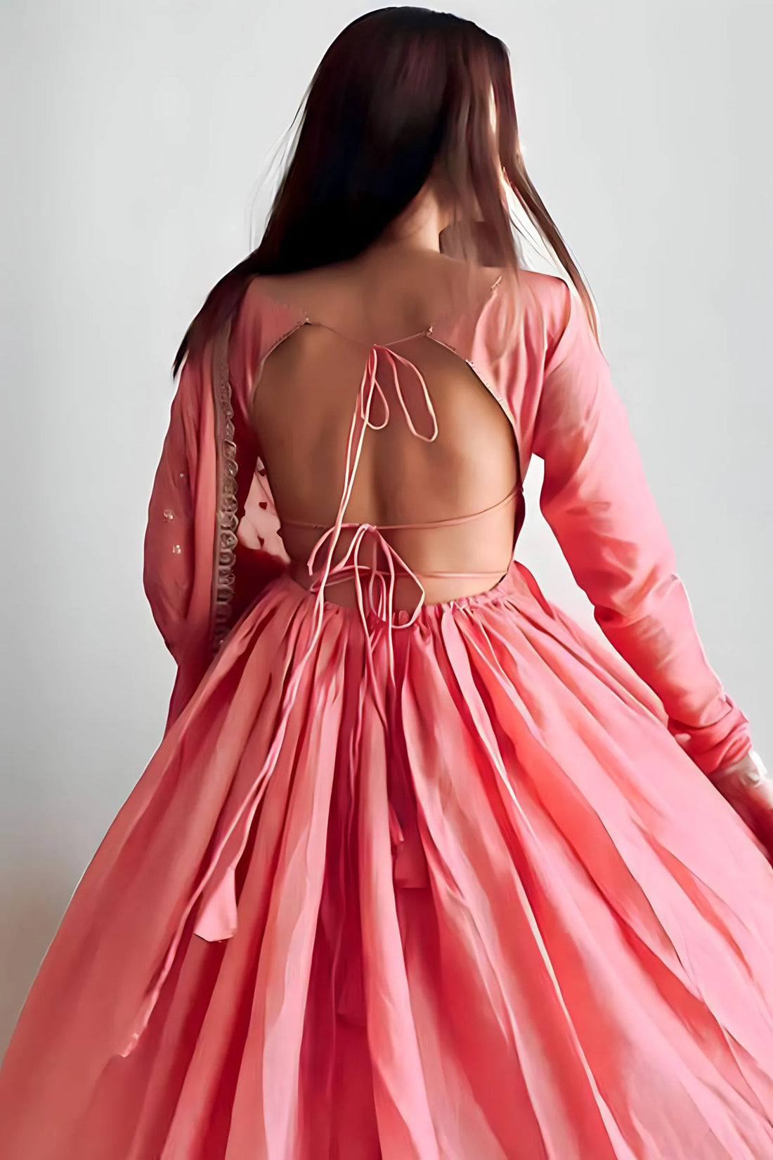 Long gown back design best sale