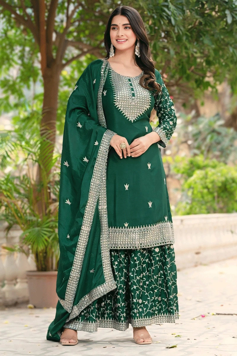 green _sharara_suit