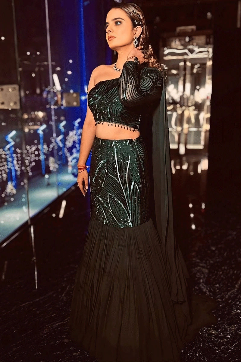 Green Color Indo Western Outfits For Reception - Anaya Designer Studio Green Color Indo Western Outfits For Reception - Anaya Designer Studio