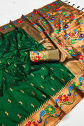 green color saree for wedding party