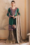 green colour sharara suit for wedding