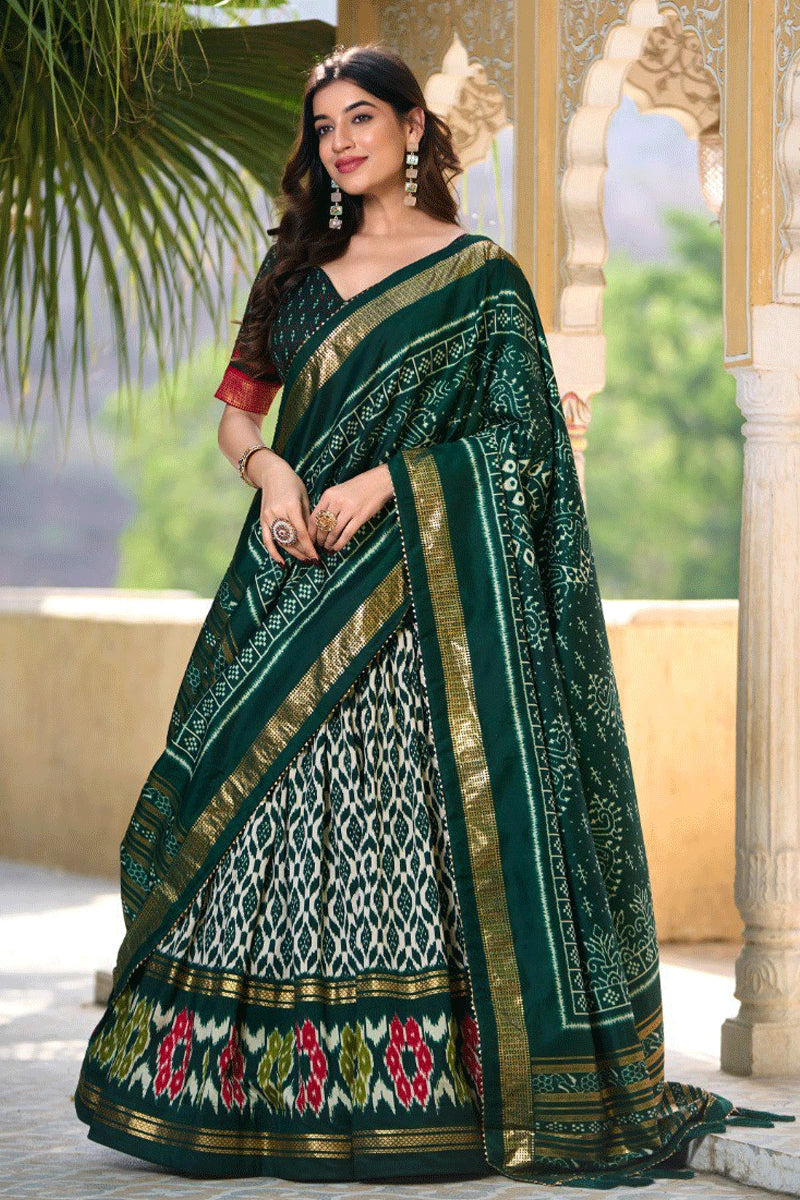 green lehenga choli for navratri