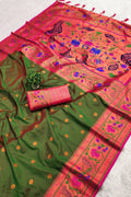 green paithani saree for wedding function