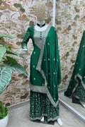 green_sharara_suit for eid