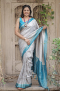 grey lining designer saree for wedding